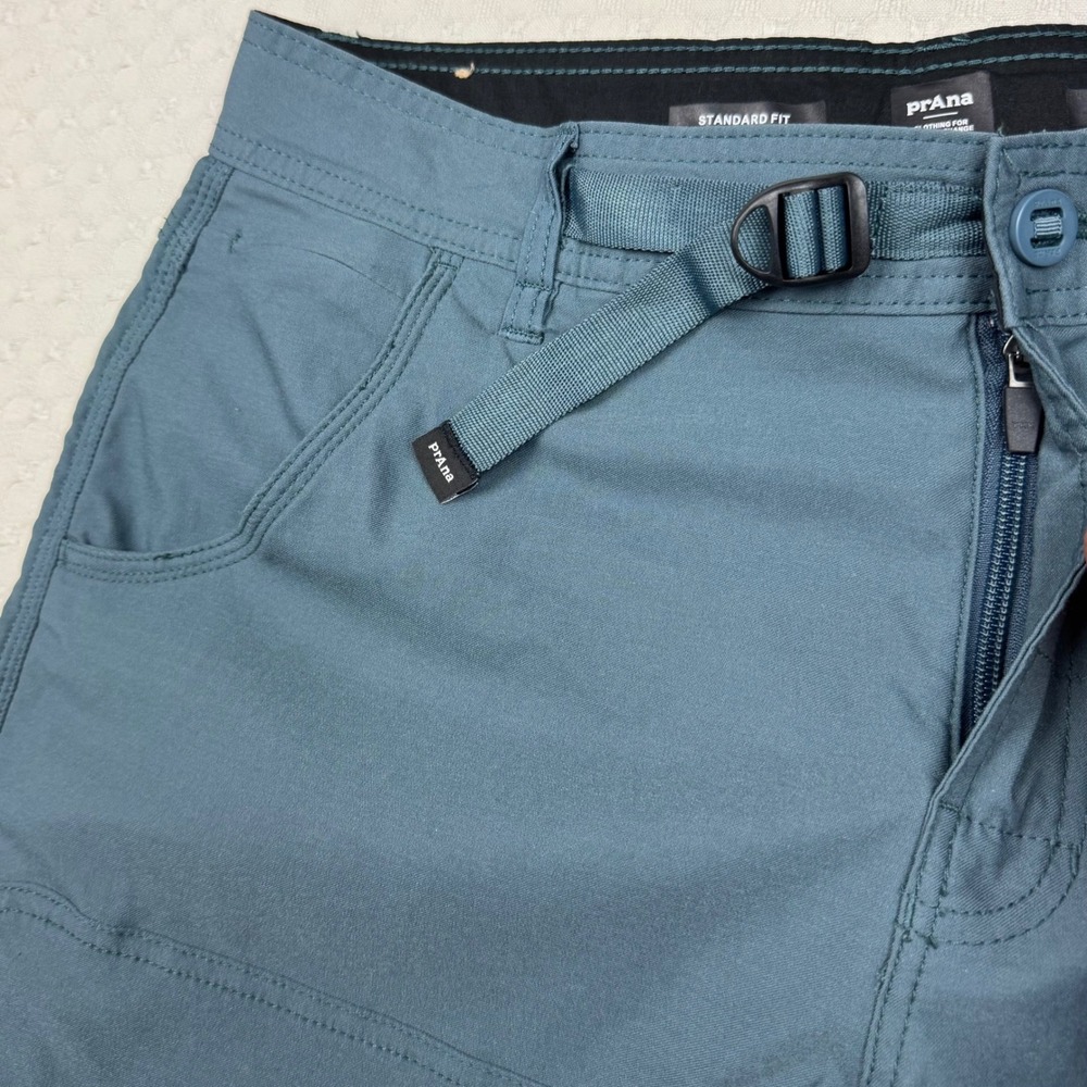 Prana Zion Stretch Outdoor Shorts Mens 32 Blue Cargo Standard Fit 8" Hiking - Picture 10 of 14